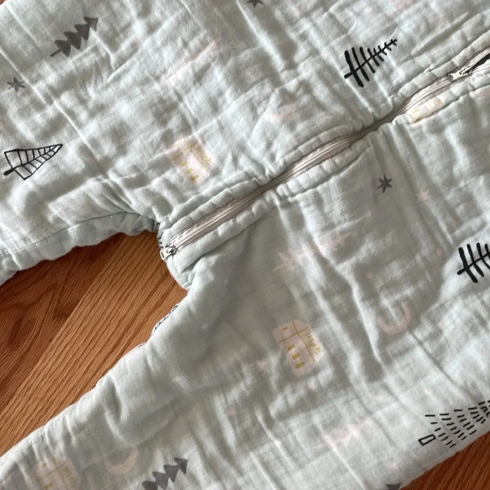 Kids One Piece in Light Blue with Forest Print - Picture 4 of 8